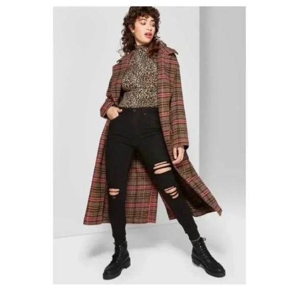 wild fable Denim - WILD FABLE Black High Rise Skinny Distressed Jeans Size 0 Stretch